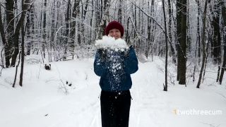 Walk In Snowy Forest Turned Into Choking On Hot Cum 1080p-2