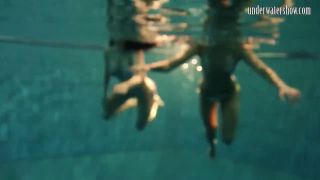 Blonde Porn Girls Andrea and Monica stripping one another underwater-1