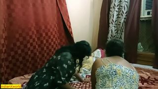 Hot milf bhabhi and her stepsister has hardcore sex with villa....-0