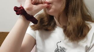 Pt 1WetSchoolGirl - ASMR Wet Thumb Sucking 60 FPS HD-4