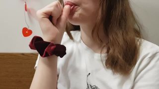 Pt 1WetSchoolGirl - ASMR Wet Thumb Sucking 60 FPS HD-9