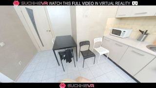Kitchen Skinny blonde girl Mia Cheers moans as she gets fucked hard in the kitchen in VR.-9