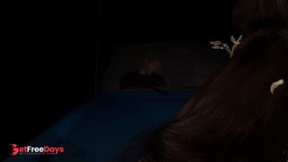 3D big boobs Asian whore cheating with big cock in the car-3