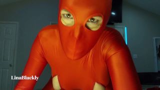    Blindfolded Lina Blackly - Mommys Red Zentai Seduction 1080P - Mommy  Blindfolded-8