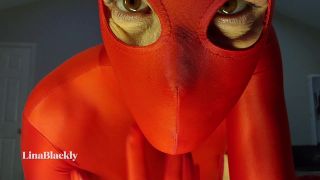    Blindfolded Lina Blackly - Mommys Red Zentai Seduction 1080P - Mommy  Blindfolded-9