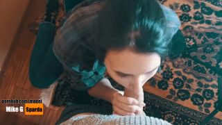 [Amateur] She could not help laughing / blowjob from girlfriend / 4k Blowjob-5