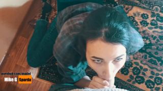 [Amateur] She could not help laughing / blowjob from girlfriend / 4k Blowjob-7