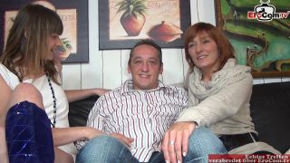 Mature German Wife Shares Her Husband With Another Wife At A Casting.-1