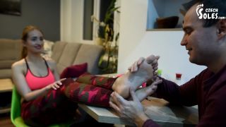 Czech SolesHurt Ankle And Her Sweaty Feet To Be Worshiped (Foot Worship, Gym Socks, Sweaty Feet, Gym Sneakers) - 1080p-9