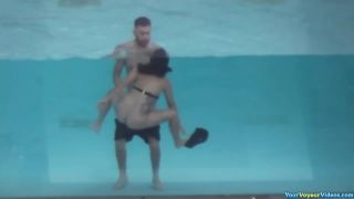 Couple fucking in the hotel  pool-0