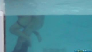 Couple fucking in the hotel  pool-7