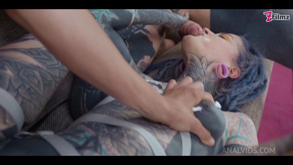 Anal Vids - heavy tattoo girl Anuskatzz/DAP, ANAL, swallow, gape, prolapse, split tounge blow job - ZF006 - Anal