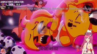 Pulling eggs out of Chica and Foxys ass hot girls FNAF Imoxifloxi animation - Jazziuu-1