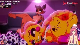 Pulling eggs out of Chica and Foxys ass hot girls FNAF Imoxifloxi animation - Jazziuu-3