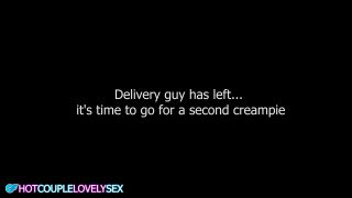 hotcouplelovelysex - Delivery guy couldn't resist and fucked her wife mercilessly! The cuckold hid waiting for his moment-9