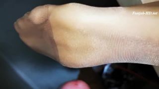 Cum On Sexy Coffee Nylon Foot Model – Pantyhose Nylon Fetish Paradise - [Feet porn]-7