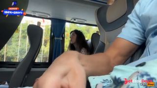 Public Cock Jerking Off On A Bus Full Of People - Made Him Cum Hard By Hand - Cock Flashing-2