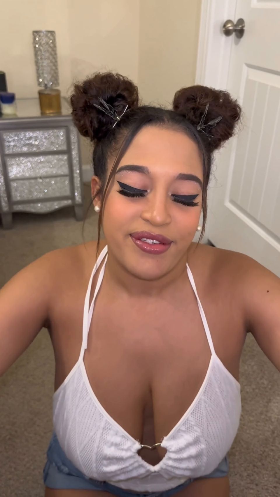 Funsizedmegan - I Met A Guy On Tinder And I Let Him Destroy My Throat Dirty Talking Blowjob 1080P - Ebony