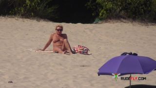 Wet and hot nude teens tanning outdoors  3-0