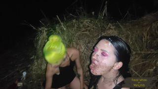 Forest Whore Lesbian Dirty Walk and Eating Hot Dogs Out of Trash 4k - Femdom-3
