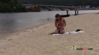 Crazy Couple At Nude Beach Under the  Sun-2