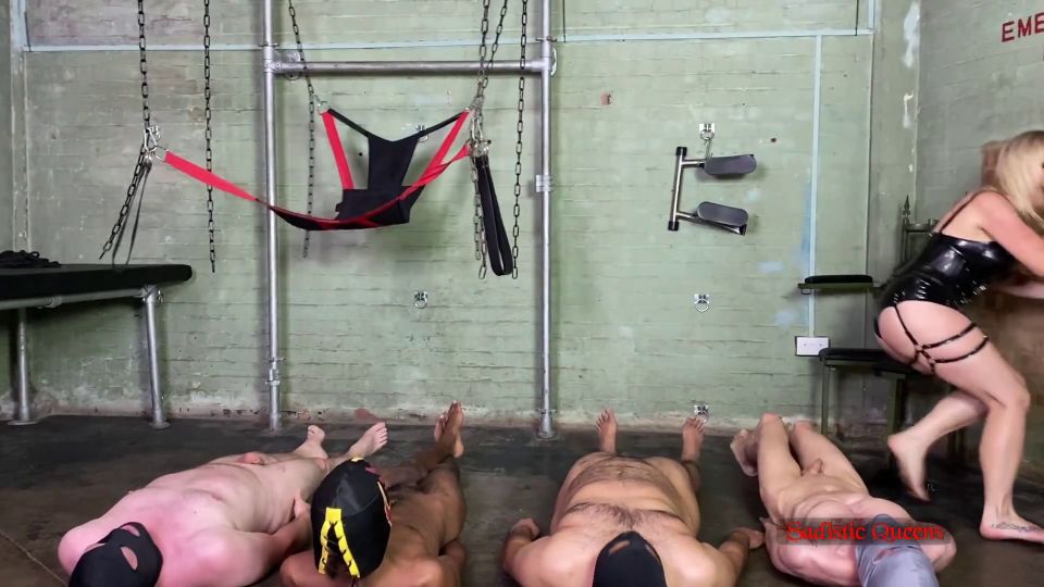 [K2S.CLUB] Sadistic Queens - Squishysax - Mistress Tess and Maya Sin - Catwalk On A Carpet Of Slaves - FullHD 1080P