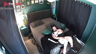 [GetFreeDays.com] Fucking Machine drills me until a Huge Orgasm - Goth Tattooed BBW Female Masturbation Magic Wand Sex Clip February 2023-9