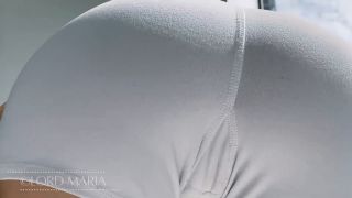 LGM H265_Tiny White Yoga Shorts Try Not To Cum -0