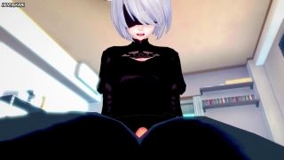 TheHentaiKami - Getting A Footjob From 2B from Nier Automata-8
