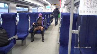 Naughty Lada - On a train without a skirt.-7
