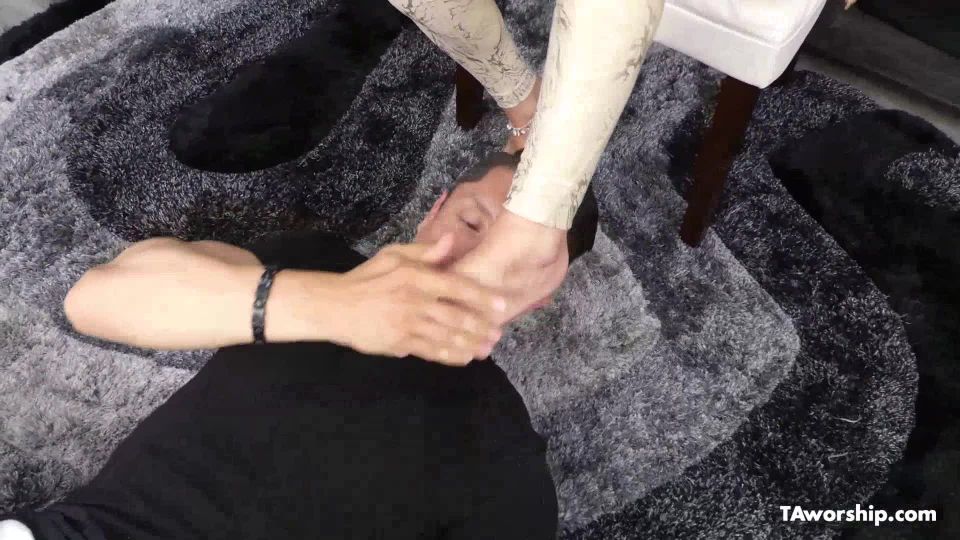 xxx video 34 Working Her Arches – Sergio, JoJo - foot worship - feet porn rubber glove fetish