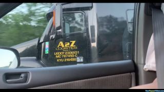 Hairy wife flashing truck drivers Public!-8