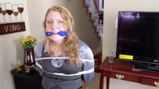 You aunt Cali gets tied up to a chair and gagged during ...-5