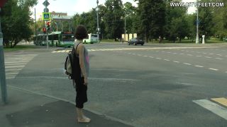 xxx video 17 City Feet – A slender barefoot brunette. part 4. | foot | feet porn desi foot fetish-4