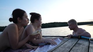Surprise Encounter: Topless Girls By The Lake Catch The Mome-3