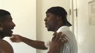 Online Fetish video white skinny girl fucked by two black man-3