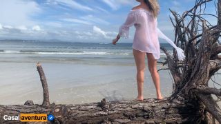 Real Amateur Public Anal Sex Risky On The Beach Return !!! She Got Wet -1