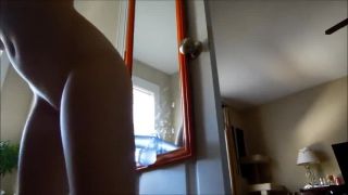 porn clip 30 Mirror Dildo Masturbate - sex with toys - solo female -1