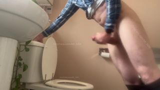 Mr NSX - Jerking and oiling my big cock in the bathroom while working from home. Cum with me!-8