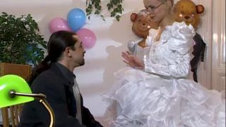 Dora Venter Lifts Her Wedding Gown to Get Cunnilingus and Some Anal Pantyhose!-0