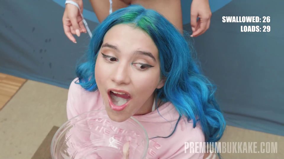 7161 Min Galilea Swallows 64 Huge Cumshots in Mouthful Bukkak...