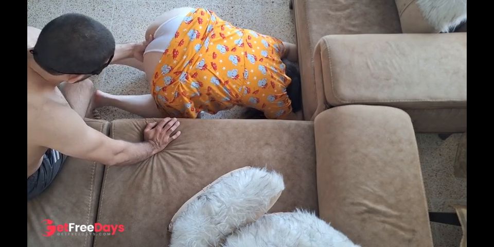 Under the Sofa Steamy Doggystyle Sex with Egyptian Girl      