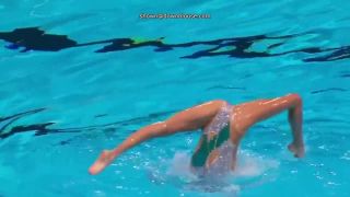 Synchronized swimming - nipple slip in slomotion  1 280 voyeur -0