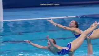 Synchronized swimming - nipple slip in slomotion  1 280 voyeur -1