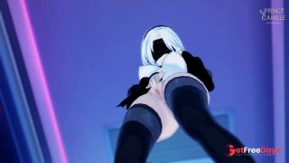 YORHA 2B MASTURBATING UNTIL INCREDIBLE ORGASM - NIER AUTOMATA-4