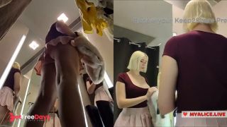 [GetFreeDays.com] Young blonde shows tits in public place. Try on haul transparent clothes Adult Video November 2022-1