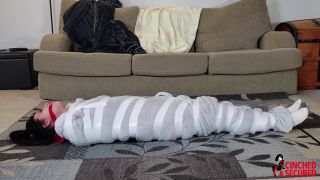 Lil Miz Unique - Mouth Packed, Mummified And Panty Hooded - CinchedAndSecured.-1