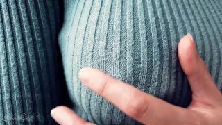 Lorena Brink - Big Tits Playing Teasing in a Tight Knitted Sweater - Handpicked Jerk - Off Instruction - Fapping-6