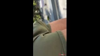 Dick bulge walking public see through shorts-8