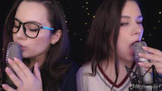 ASMR Honeygirl - Two girlfriends lick ears! One is shy, the other likes it  honeygirl ASMR Honeygirl -0